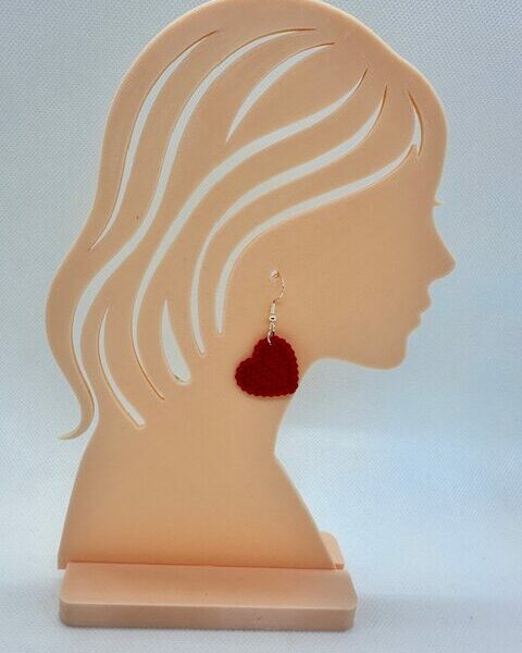 Boucles d'oreilles "cœur tissé"