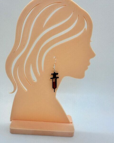 Boucles d'oreilles "seringue"