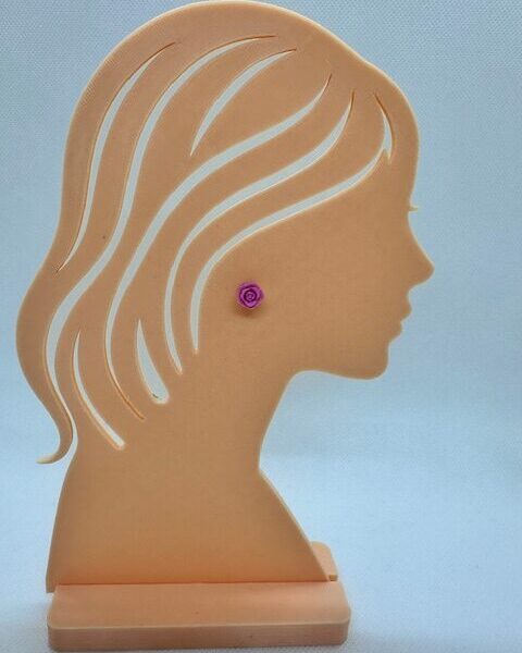Boucles d’oreilles clous “Rose”