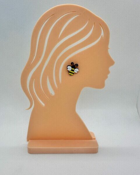 Boucles d’oreilles clous “Abeille”