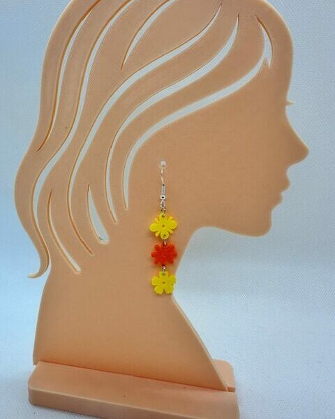Boucles d’oreilles pendantes fleurs