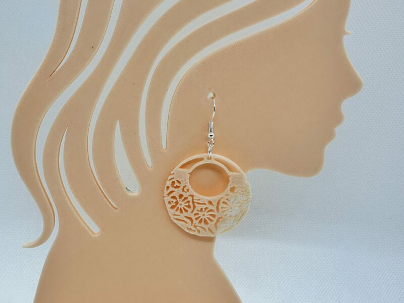 Boucles d’oreilles Lune Fleurie