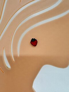 Boucles d’oreilles clou fraise