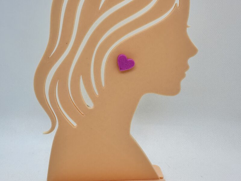 Boucles d’oreilles clou cœur