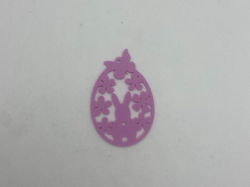 Décoration de Pâques – Œuf avec lapin et fleurs